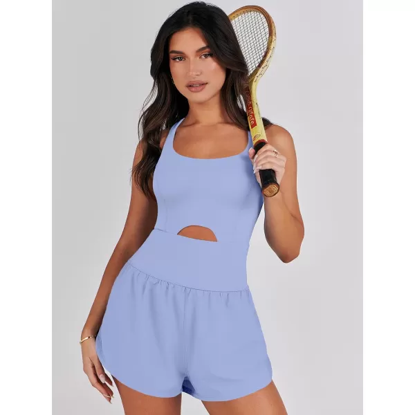 imageANRABESS Womens Running Onesie Workout Rompers Summer One Piece Outfits Exercise Jumpsuits Gym Yoga ClothesSky