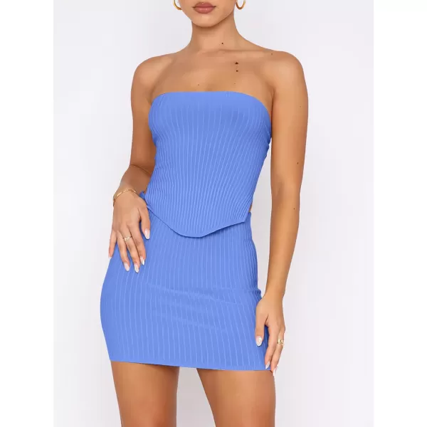 imageANRABESS Womens Sexy Summer Two Piece Outfits Bandeau Going Out Crop Tops Bodycon Skirt Set Mini Dress SuitsBlue