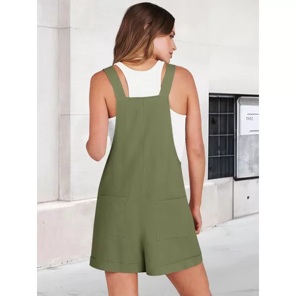 imageANRABESS Womens Short Overalls Casual Summer Adjustable Strap Loose Bib Shortalls Jumpsuits Rompers with PocketsArmy Green