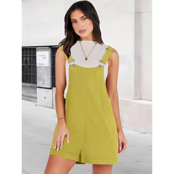 imageANRABESS Womens Short Overalls Casual Summer Adjustable Strap Loose Bib Shortalls Jumpsuits Rompers with PocketsAvocado