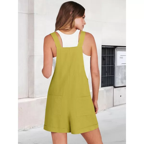 imageANRABESS Womens Short Overalls Casual Summer Adjustable Strap Loose Bib Shortalls Jumpsuits Rompers with PocketsAvocado