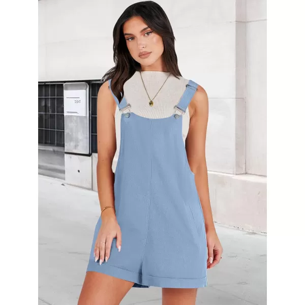 imageANRABESS Womens Short Overalls Casual Summer Adjustable Strap Loose Bib Shortalls Jumpsuits Rompers with PocketsBlue