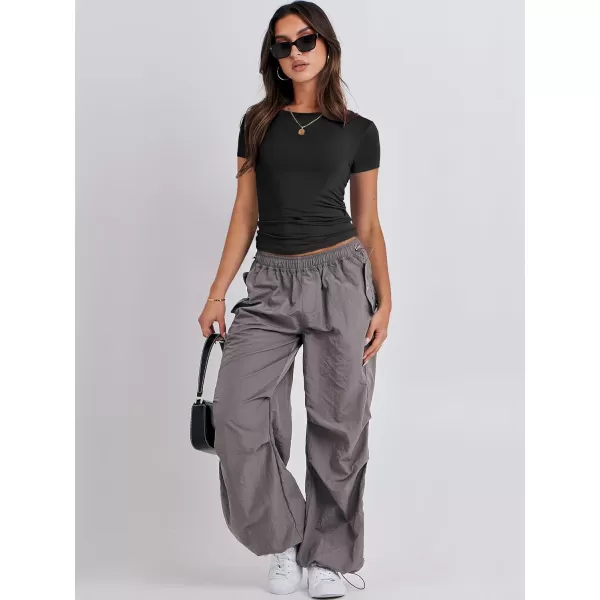 imageANRABESS Womens Short Sleeve Slim Fit Crop Top Going Out TightShirts Summer Basic TeesBlack