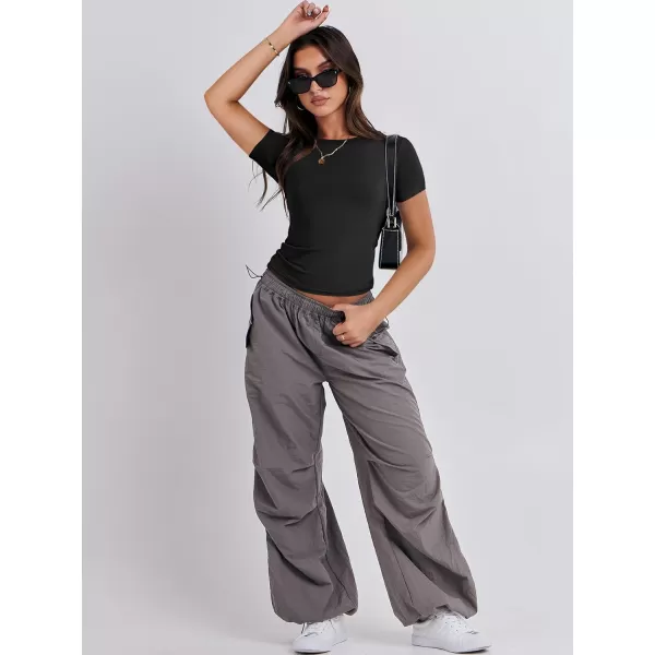 imageANRABESS Womens Short Sleeve Slim Fit Crop Top Going Out TightShirts Summer Basic TeesBlack