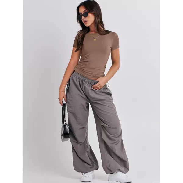 imageANRABESS Womens Short Sleeve Slim Fit Crop Top Going Out TightShirts Summer Basic TeesBrown