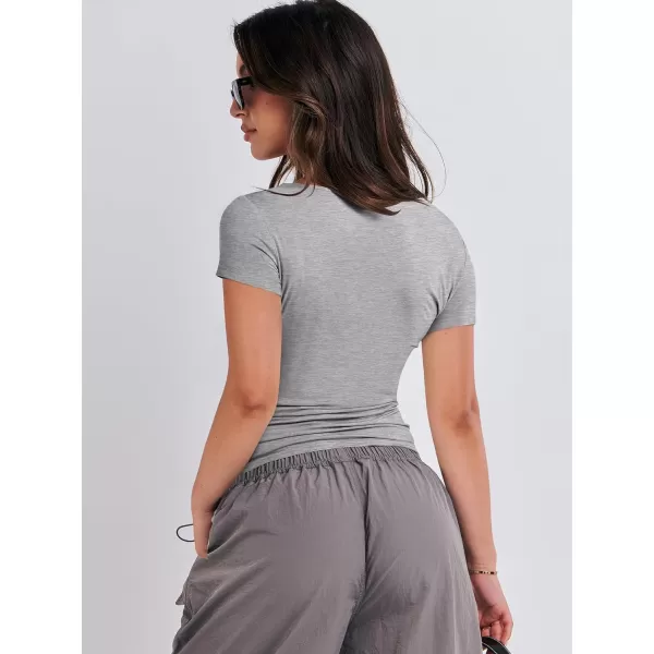 imageANRABESS Womens Short Sleeve Slim Fit Crop Top Going Out TightShirts Summer Basic TeesGrey
