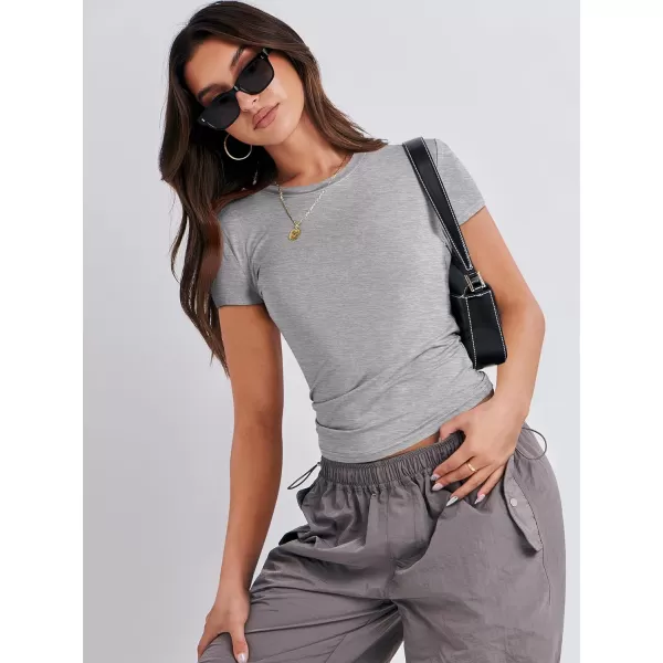 imageANRABESS Womens Short Sleeve Slim Fit Crop Top Going Out TightShirts Summer Basic TeesGrey