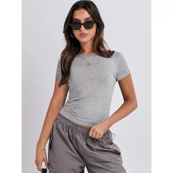 imageANRABESS Womens Short Sleeve Slim Fit Crop Top Going Out TightShirts Summer Basic TeesGrey