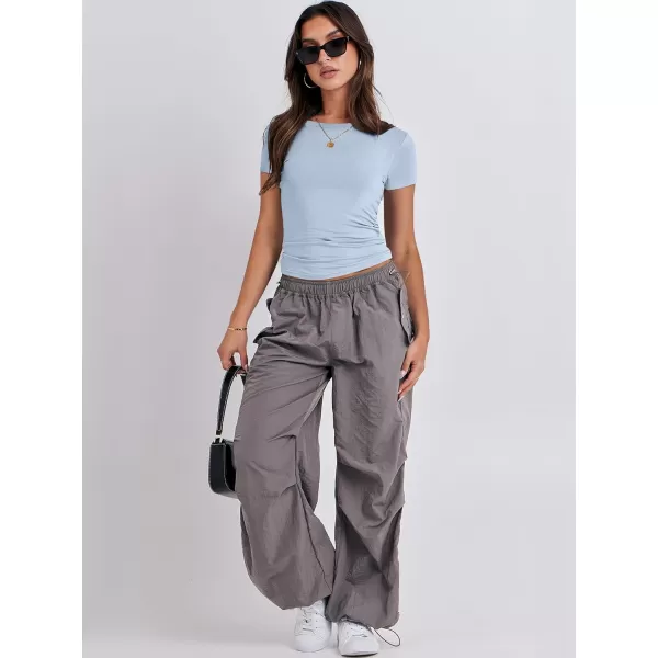 imageANRABESS Womens Short Sleeve Slim Fit Crop Top Going Out TightShirts Summer Basic TeesHaze Blue
