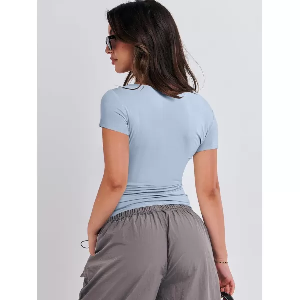 imageANRABESS Womens Short Sleeve Slim Fit Crop Top Going Out TightShirts Summer Basic TeesHaze Blue