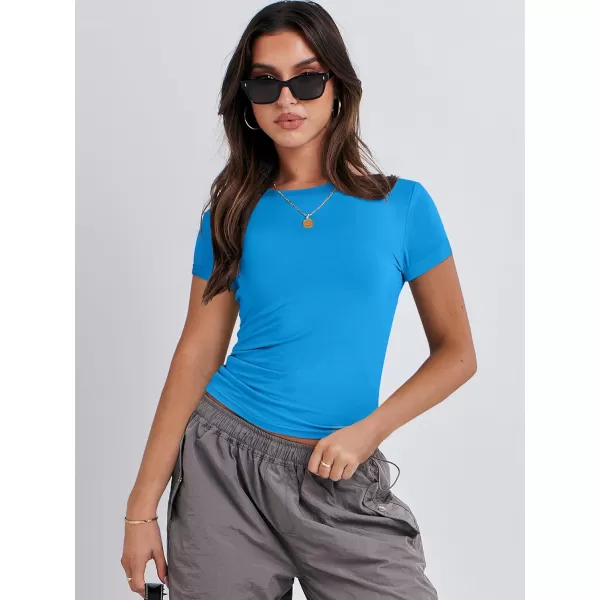 imageANRABESS Womens Short Sleeve Slim Fit Crop Top Going Out TightShirts Summer Basic TeesRoyal Blue