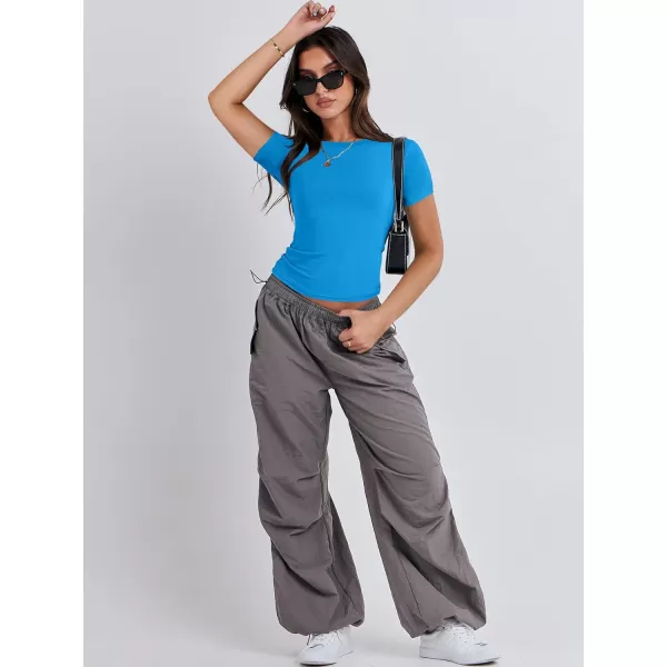 imageANRABESS Womens Short Sleeve Slim Fit Crop Top Going Out TightShirts Summer Basic TeesRoyal Blue