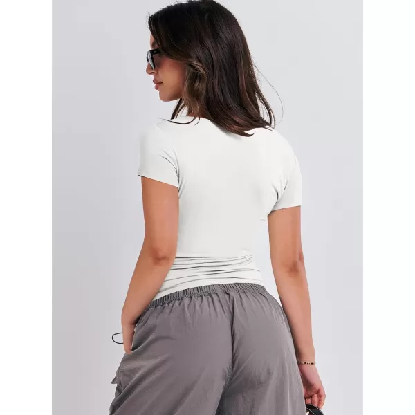 imageANRABESS Womens Short Sleeve Slim Fit Crop Top Going Out TightShirts Summer Basic TeesWhite