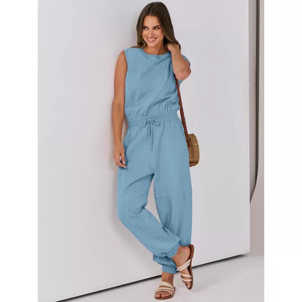 imageANRABESS Womens Sleeveless Crewneck Loose Fit Open Back Jumpsuits Outfits One Piece Workout Active Tracksuits SweatsuitsLake Blue