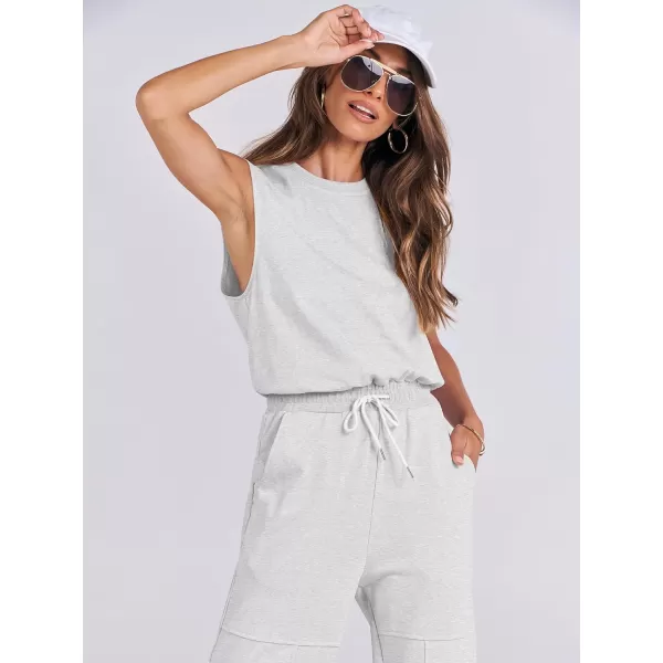 imageANRABESS Womens Sleeveless Crewneck Loose Fit Open Back Jumpsuits Outfits One Piece Workout Active Tracksuits SweatsuitsLight Gray