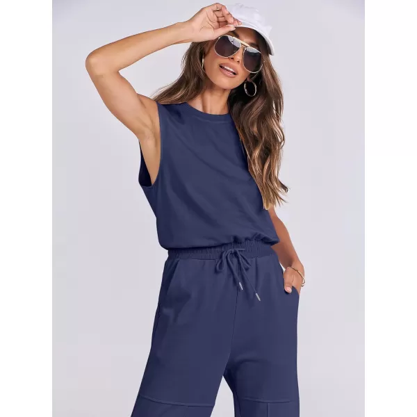 imageANRABESS Womens Sleeveless Crewneck Loose Fit Open Back Jumpsuits Outfits One Piece Workout Active Tracksuits SweatsuitsNavy Blue