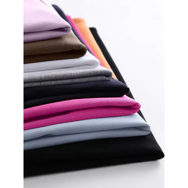 imageANRABESS Womens Sleeveless High Neck Tank Tops Summer Casual Basic Slim Fit Ribbed Tee Shirts Racerback BlousesBlue
