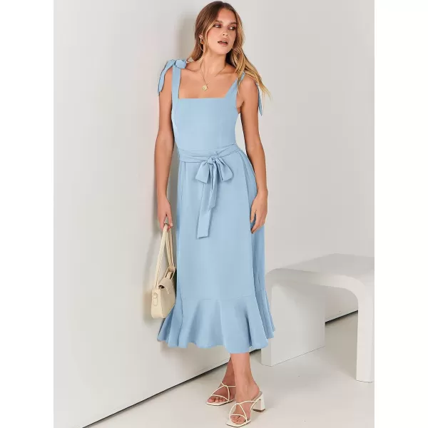 imageANRABESS Womens Square Neck Ruffle Split Midi Formal Summer Dress Elegant Wedding Guest Cocktail Party Bridesmaid DressesLight Blue