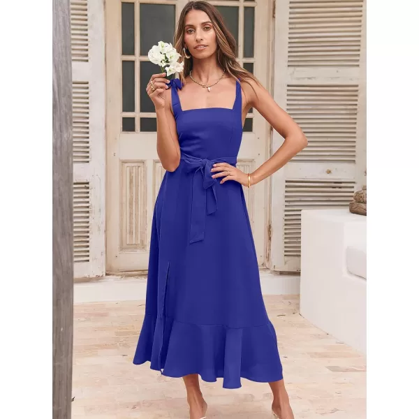 imageANRABESS Womens Square Neck Ruffle Split Midi Formal Summer Dress Elegant Wedding Guest Cocktail Party Bridesmaid DressesRoyal Blue