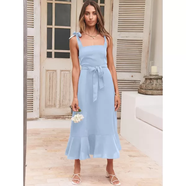 imageANRABESS Womens Square Neck Ruffle Split Midi Formal Summer Dress Elegant Wedding Guest Cocktail Party Bridesmaid DressesSky