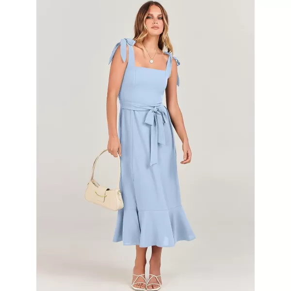 imageANRABESS Womens Square Neck Ruffle Split Midi Formal Summer Dress Elegant Wedding Guest Cocktail Party Bridesmaid DressesSky
