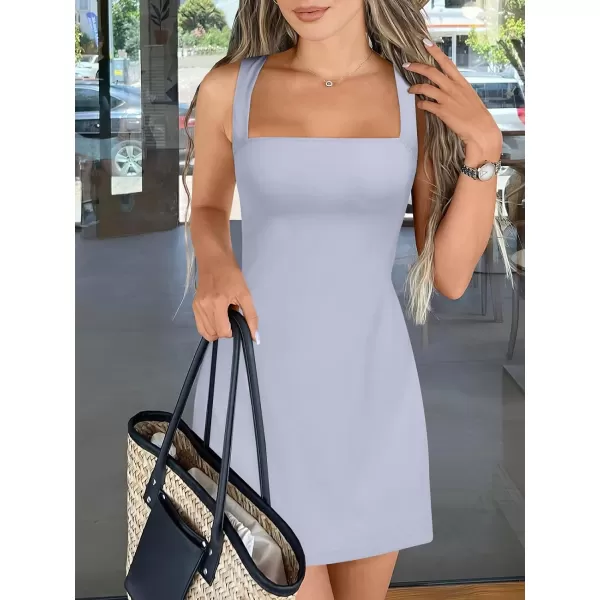 imageANRABESS Womens Square Neck Sleeveless Bodice Dress Side Slit Flare Mini DressesLight Blue