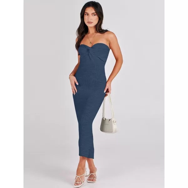 imageANRABESS Womens Strapless Long Semi Formal Dress Sexy Summer Vacation Sleeveless Bodycon Cocktail Party Sweater DressesDusty Blue
