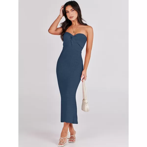 imageANRABESS Womens Strapless Long Semi Formal Dress Sexy Summer Vacation Sleeveless Bodycon Cocktail Party Sweater DressesDusty Blue