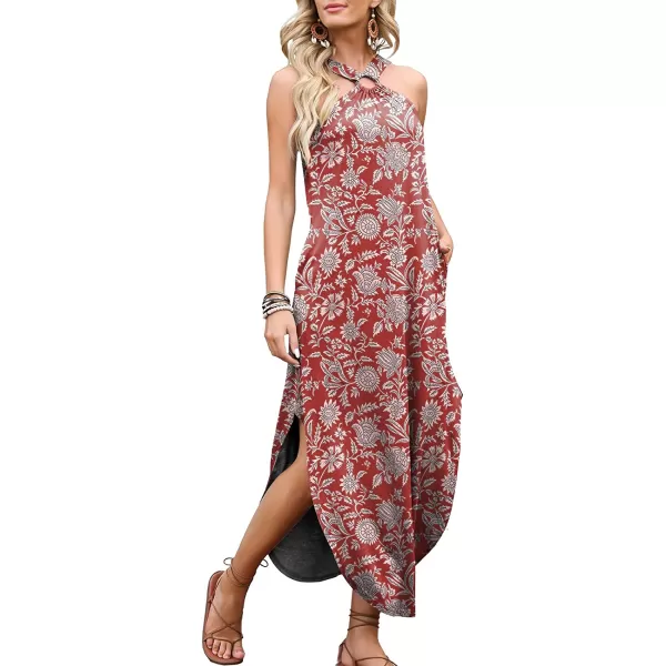 imageANRABESS Womens Summer Casual Criss Cross Sundress Sleeveless Split Maxi Long Beach Dress with PocketsPrint 02