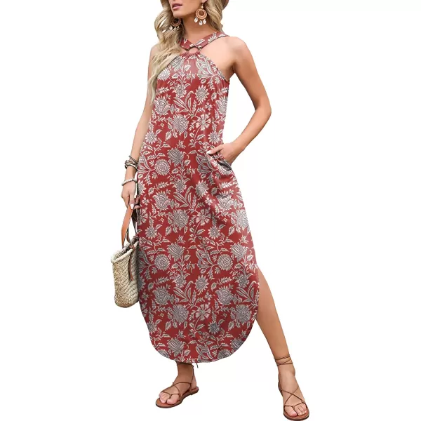 imageANRABESS Womens Summer Casual Criss Cross Sundress Sleeveless Split Maxi Long Beach Dress with PocketsPrint 02