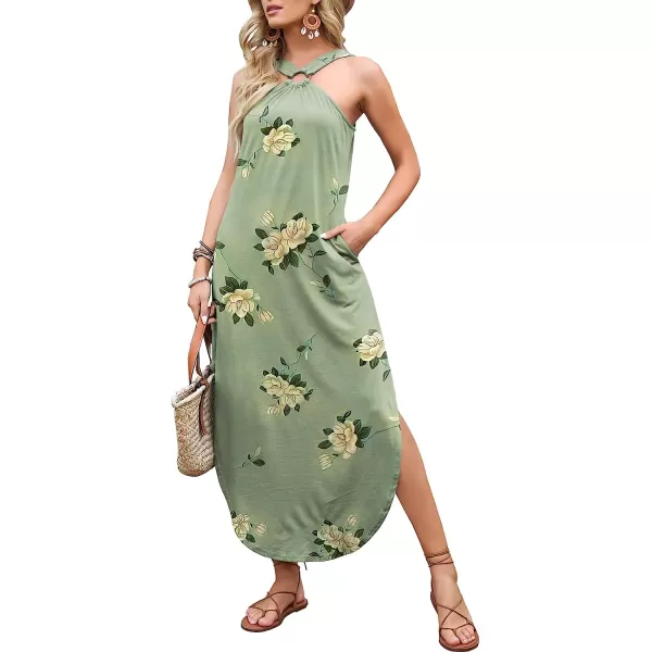 imageANRABESS Womens Summer Casual Criss Cross Sundress Sleeveless Split Maxi Long Beach Dress with PocketsPrint 04