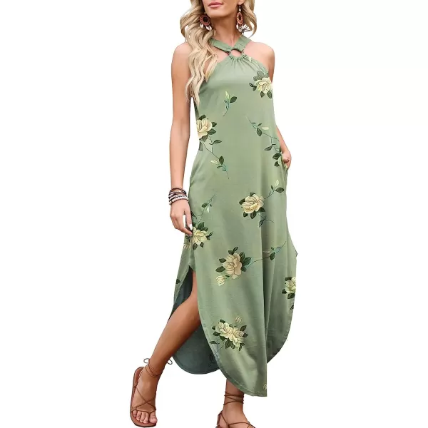 imageANRABESS Womens Summer Casual Criss Cross Sundress Sleeveless Split Maxi Long Beach Dress with PocketsPrint 04