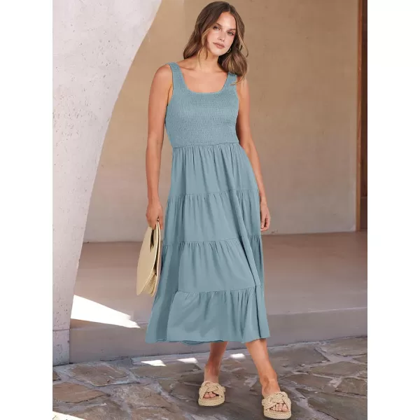 imageANRABESS Womens Summer Casual Dresses Boho Sleeveless Smocked Ruffle Tiered Swing A Line Midi Beach Dress with PocketsLake