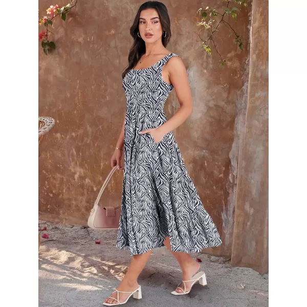 imageANRABESS Womens Summer Casual Dresses Boho Sleeveless Smocked Ruffle Tiered Swing A Line Midi Beach Dress with PocketsPrint 02