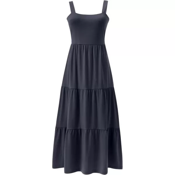imageANRABESS Womens Summer Casual Long Maxi Beach Vacation Dresses Sleeveless Square Neck Flowy Tiered Sun Dress with Pockets02 Navy Blue