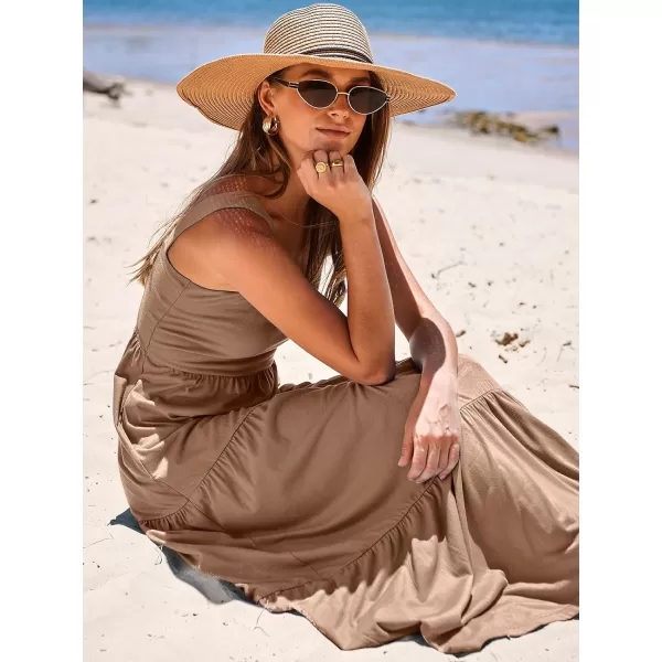 imageANRABESS Womens Summer Casual Long Maxi Beach Vacation Dresses Sleeveless Square Neck Flowy Tiered Sun Dress with PocketsKhahi