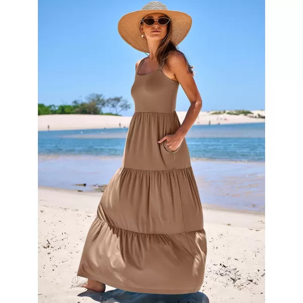 imageANRABESS Womens Summer Casual Long Maxi Beach Vacation Dresses Sleeveless Square Neck Flowy Tiered Sun Dress with PocketsKhahi