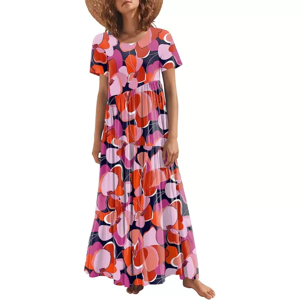 imageANRABESS Womens Summer Casual Loose Maxi Dress Short Sleeve Crewneck Asymmetric Tiered Beach Long DressesPrint Floral 1