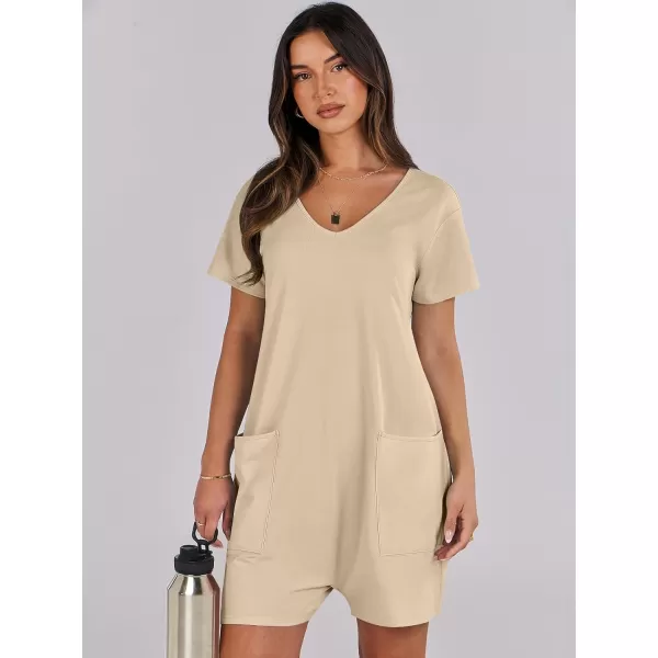 imageANRABESS Womens Summer Casual Loose Short Sleeve V Neck Rompers One Piece Rompers Jumpsuit Outfits with PocketsKhaki