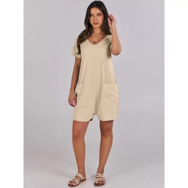 imageANRABESS Womens Summer Casual Loose Short Sleeve V Neck Rompers One Piece Rompers Jumpsuit Outfits with PocketsKhaki