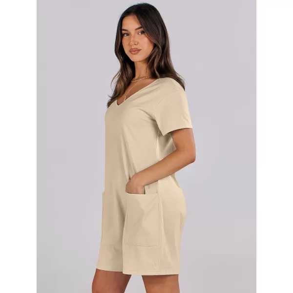 imageANRABESS Womens Summer Casual Loose Short Sleeve V Neck Rompers One Piece Rompers Jumpsuit Outfits with PocketsKhaki