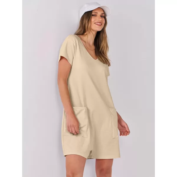 imageANRABESS Womens Summer Casual Loose Short Sleeve V Neck Rompers One Piece Rompers Jumpsuit Outfits with PocketsKhaki