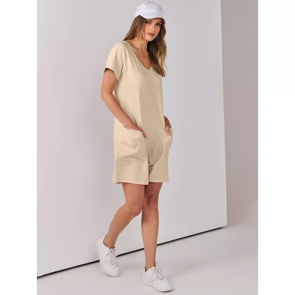 imageANRABESS Womens Summer Casual Loose Short Sleeve V Neck Rompers One Piece Rompers Jumpsuit Outfits with PocketsKhaki