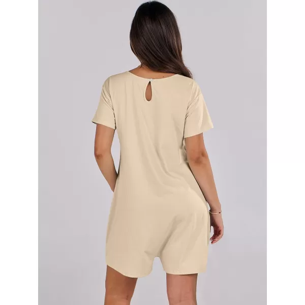 imageANRABESS Womens Summer Casual Loose Short Sleeve V Neck Rompers One Piece Rompers Jumpsuit Outfits with PocketsKhaki