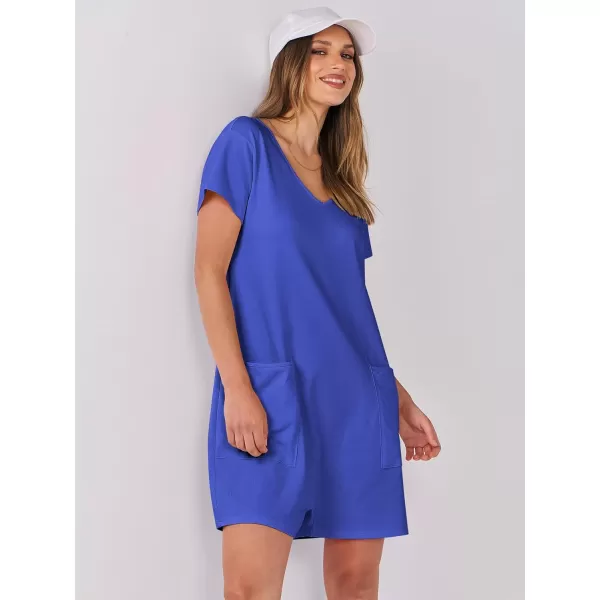 imageANRABESS Womens Summer Casual Loose Short Sleeve V Neck Rompers One Piece Rompers Jumpsuit Outfits with PocketsRoyal Blue