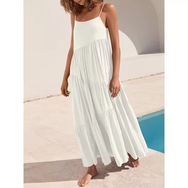 imageANRABESS Womens Summer Casual Loose Sleeveless Spaghetti Strap Asymmetric Tiered Beach Maxi Long DressBeige