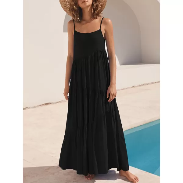 imageANRABESS Womens Summer Casual Loose Sleeveless Spaghetti Strap Asymmetric Tiered Beach Maxi Long DressBlack