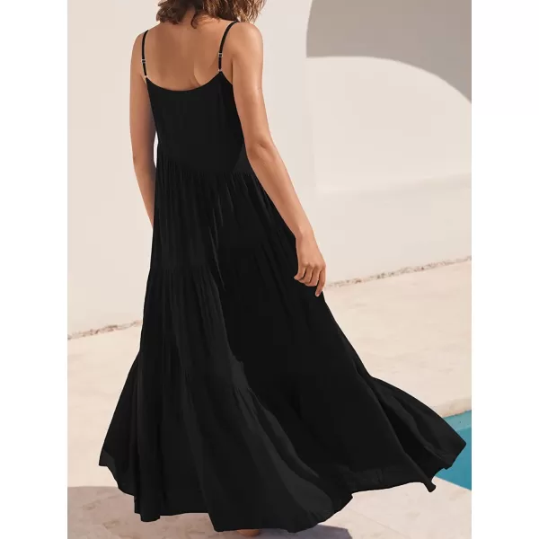 imageANRABESS Womens Summer Casual Loose Sleeveless Spaghetti Strap Asymmetric Tiered Beach Maxi Long DressBlack