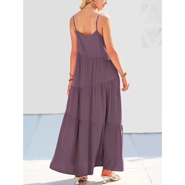 imageANRABESS Womens Summer Casual Loose Sleeveless Spaghetti Strap Asymmetric Tiered Beach Maxi Long DressDark Purple