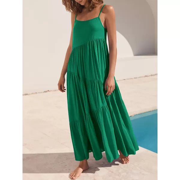 imageANRABESS Womens Summer Casual Loose Sleeveless Spaghetti Strap Asymmetric Tiered Beach Maxi Long DressGreen